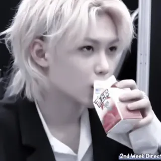 🐣 2nd Week Direct person, trinken, kpop, idol, getränk telegram sticker