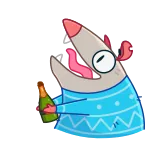 🥳 rat, cartoon, animal, beer, drinking telegram sticker