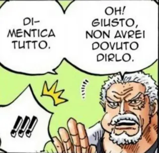 🤭 OH! GIUSTO, NON AVREI DOVUTO DIRLO.
DI-MENTICA TUTTO. Comic, Sprechblase, Anime, Alter Mann telegram sticker