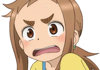 😩 Takagi Teasing Master Takagi-san Anime, Expressão facial, Suor, Envergonhado, Desenho animado telegram sticker