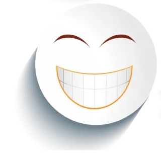 😁 สไมลีย์, อิโมจิ, มีความสุข, หน้า, สีหน้า, ยิ้ม telegram sticker
