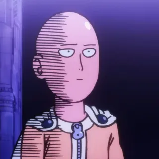 😐 Saitama One-Punch Man Saitama, One-Punch Man, Anime, Eroe, Pelato, Manga telegram sticker