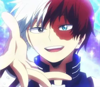 ❄️ Shoto Todoroki My Hero Academia Anime, Shoto Todoroki, My Hero Academia, Postać, Manga telegram sticker