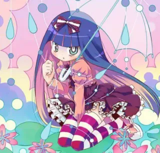 🙃 Stocking Anarchy Panty & Stocking with Garterbelt Anime, Desenho animado, Guarda-chuva, Chuva, Fofo, Feminino, Stocking Anarchy telegram sticker