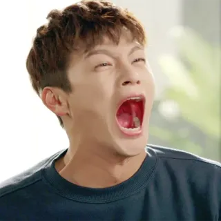 😱 person, yelling, open mouth, man, face, expression whatsapp sticker