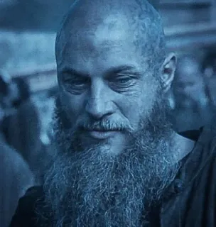 🩸 Ragnar Lothbrok Vikings ラグナル, ヴァイキング, トラヴィス・フィメル, テレビ番組, キャラクター, 髭, 男, 歴史 telegram sticker