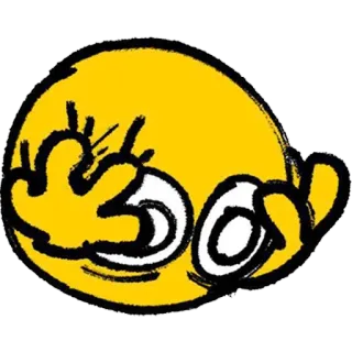 😨 emoji, mano, ofensivo, gesto telegram sticker