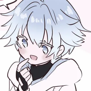 🍬 Anime, Manga, Mono, Chico, Kawaii, Arte digital telegram sticker