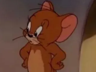 🖤 Jerry Mouse Tom and Jerry Dessin animé, Souris, Drôle, Classique, Animation, Jerry whatsapp sticker