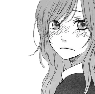 😶 Anime, Manga, Chica, Dibujo, Retrato telegram sticker