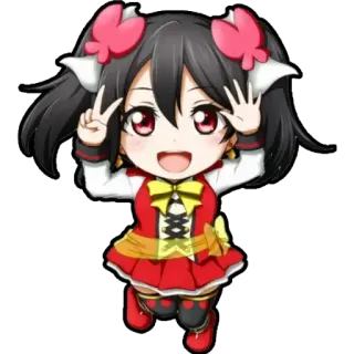 chibi anime character @Anak_kucing_stiker telegram stickers