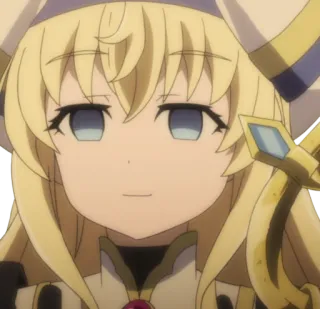 😏 anime, manga, character, priestess, blonde, fantasy telegram sticker