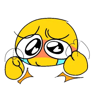 🥺 Émoji, Blessé, Triste, Pleurs, Mignon, Dessin animé telegram sticker