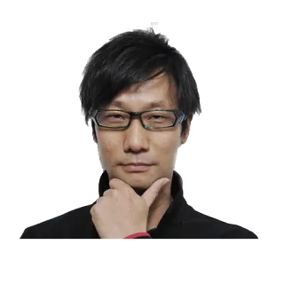 😮 Hideo Kojima Hideo Kojima, Desenvolvedor de jogos, Designer de jogos, Kojima Productions, Metal Gear, Death Stranding, Retrato, Japonês telegram sticker