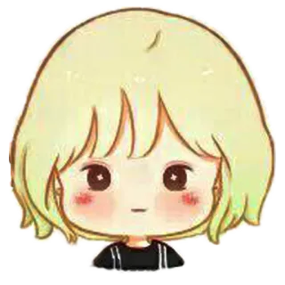 😐 мультфильм, девочка, милый, иллюстрация, каваий telegram sticker