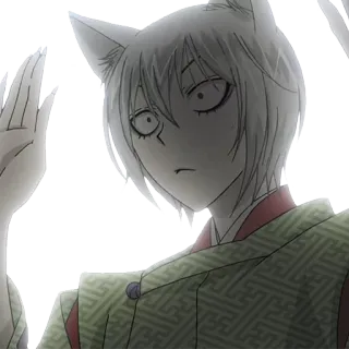 😱 Tomoe Kamisama Kiss Anime, Rubah, Telinga, Tomoe, Kamisama Kiss, terkejut, kaget telegram sticker