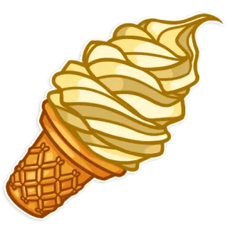 🍦 ice cream, cone, dessert, food, sweet treat telegram sticker