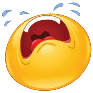 😭 emoji, crying, sad, tears, upset telegram sticker