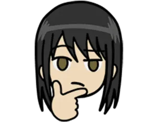🤔 pensée, visage, personne, question, animé, dessin animé telegram sticker