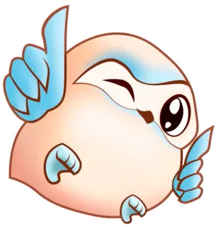 👍 sowa, uroczy, ptak, kreskówka, zwierzę, maskotka telegram sticker
