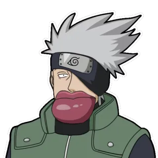 💋 Kakashi Hatake Naruto anime, manga, ninja, kakashi, hatake whatsapp sticker