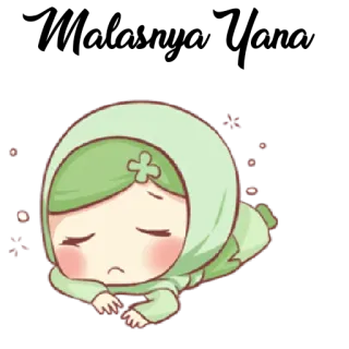 ☹️ Chibi, Traurig, Muslimisch, Islamisch, Hijab, Niedlich, Mädchen, Cartoon telegram sticker