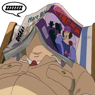 😴 ZZZZZZZ dormir, revista, cine, siesta, dibujos animados, animado telegram sticker