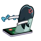 😠 AAAA 生气, 手机, 卡通, 尖叫, 沮丧 telegram sticker