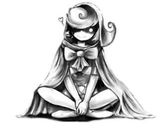 🌚 Cartoon, Anime, Charakter, Digitale Kunst, Fantasy, Kunstwerk, Illustration telegram sticker