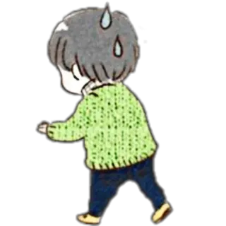 🦋 Kartun, Anime, Keringat, Gugup, Ilustrasi, Karakter telegram sticker