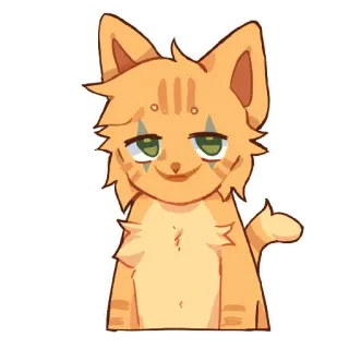 🤡 кот, животное, оранжевый, наклейка, кошачий telegram sticker