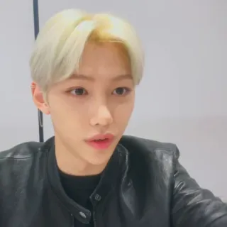 🌚 Felix kpop, cantante, idol, rubio, retrato telegram sticker