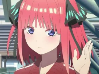 🦋 Nino Nakano The Quintessential Quintuplets Anime, Gadis, Rambut pink, Nino, The Quintessential Quintuplets whatsapp sticker