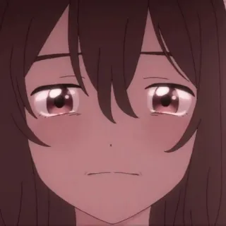 💗 anime, garota, triste, chorando, emocional, mangá, lágrimas whatsapp sticker