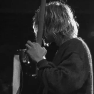 🤌 Kurt Cobain kurt cobain, nirvana, músico, guitarra, rock telegram sticker