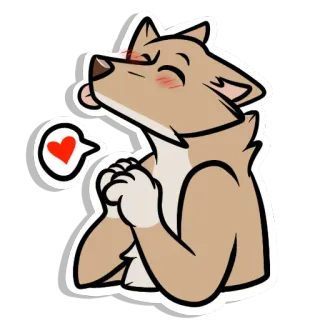 😚 dog, love, cute, happy, animal, sticker, cartoon telegram sticker