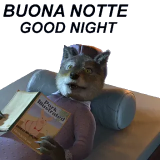 🛌 BUONA NOTTE
GOOD NIGHT lobo, sono, cama, desenho animado, boa noite, revista whatsapp sticker