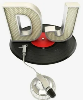 🎵 DJ DJ, musique, platine, vinyle, disque, audio telegram sticker