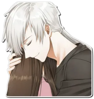 ❤ Zen Mystic Messenger Anime, Abraço, Mystic Messenger, Zen, Romântico telegram sticker
