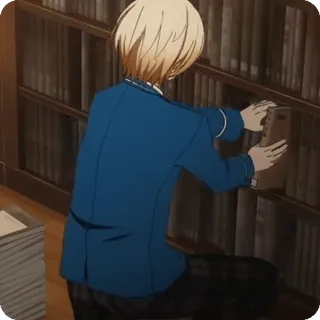 🧽 Anime, Boek, Bibliotheek, Student, Zoeken telegram sticker