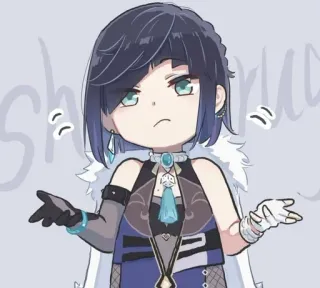 🌟 Yelan Genshin Impact Anime, Personagem, Yelan, Genshin Impact, Video game telegram sticker