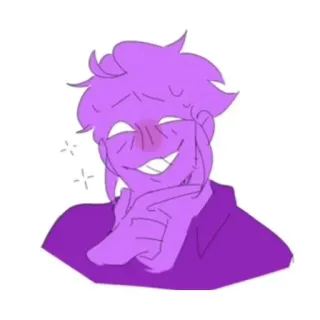 🥴 paars, personage, smirrel, illustratie, cartoon, digitale kunst telegram sticker