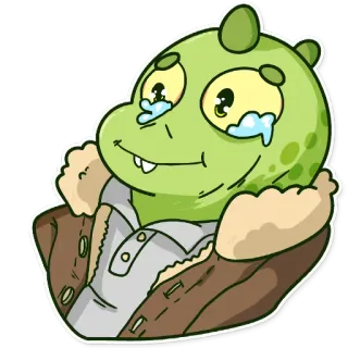🙂 Cartone animato, Adesivo, Mostro, Carino, Piangendo, Emozionale telegram sticker