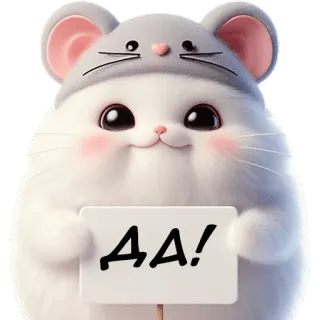 ✅ ДА! การ์ตูน, น่ารัก, หนู, ยืนยัน, ใช่, น่ารัก whatsapp sticker