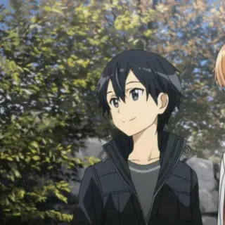 ♟ Kirito Sword Art Online Anime, Sword Art Online, Kirito, Personaje, Animación japonesa telegram sticker