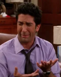 😭 Ross Geller Friends ロス, フレンズ, 泣く, 悲しい, 動揺, テレビ番組, シットコム telegram sticker