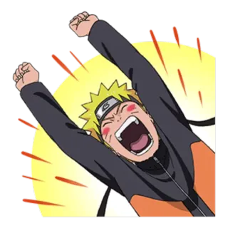 😆 Naruto Uzumaki Naruto Аниме, Манга, Наруто, Мультфильм, Счастливый, Праздник telegram sticker