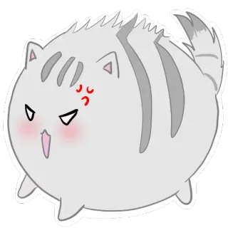 😠 chat, colère, mignon, animal, autocollant, mème, dessin animé telegram sticker