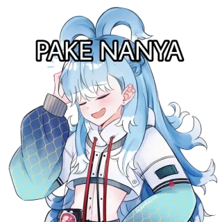 😂 PAKE NANYA anime, słodkie, dziewczyna, naklejka telegram sticker