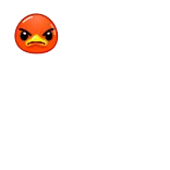 😡 en colère, oiseau, rouge, emoji, dessin animé, visage telegram sticker